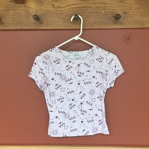 Rue21 Lavender Graphic Crop Top